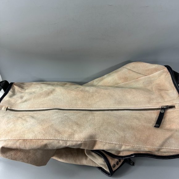 Free People Ryman Distressed Tote Studded Expendable Zipper Center - Picture 8 of 16